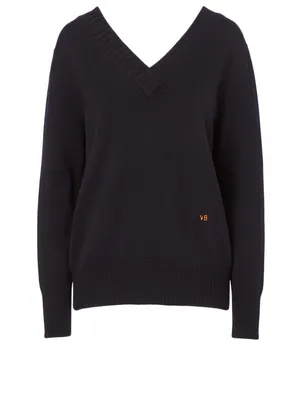 Cashmere Double V-Neck Sweater
