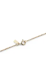 14K Gold Love Charm Necklace With Diamonds