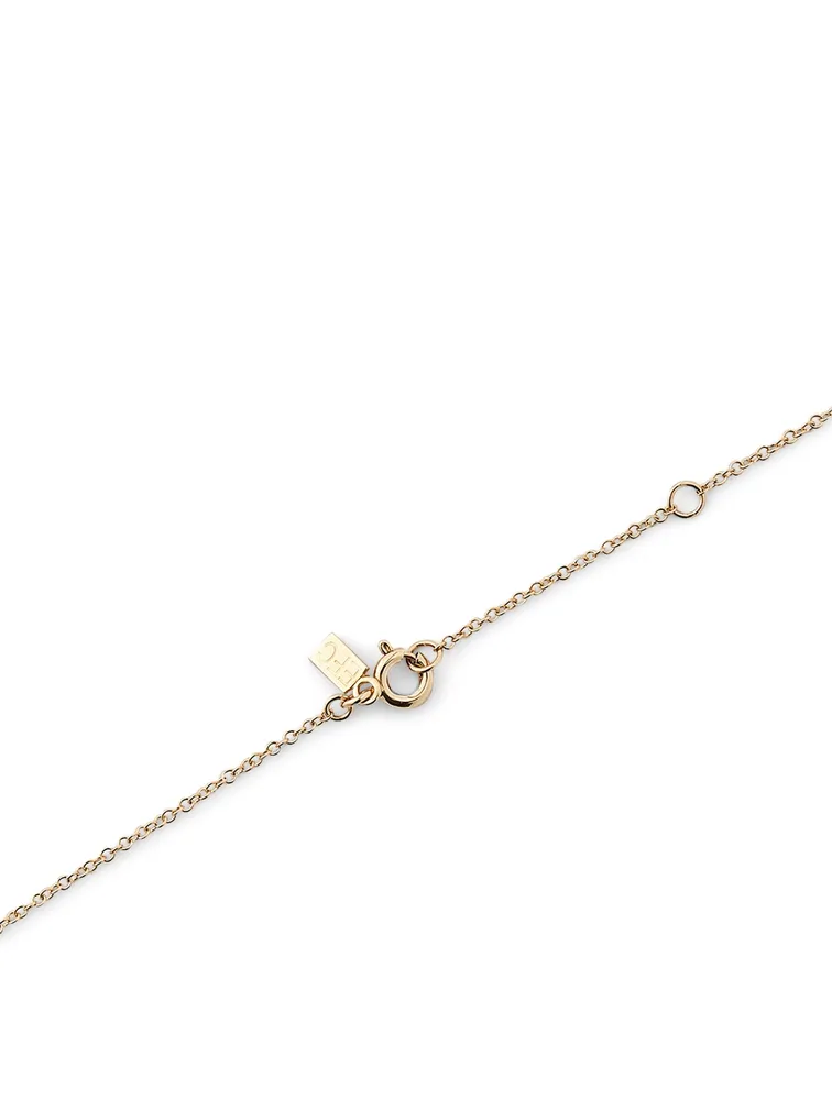 14K Gold White Topaz Heart Necklace With Diamonds