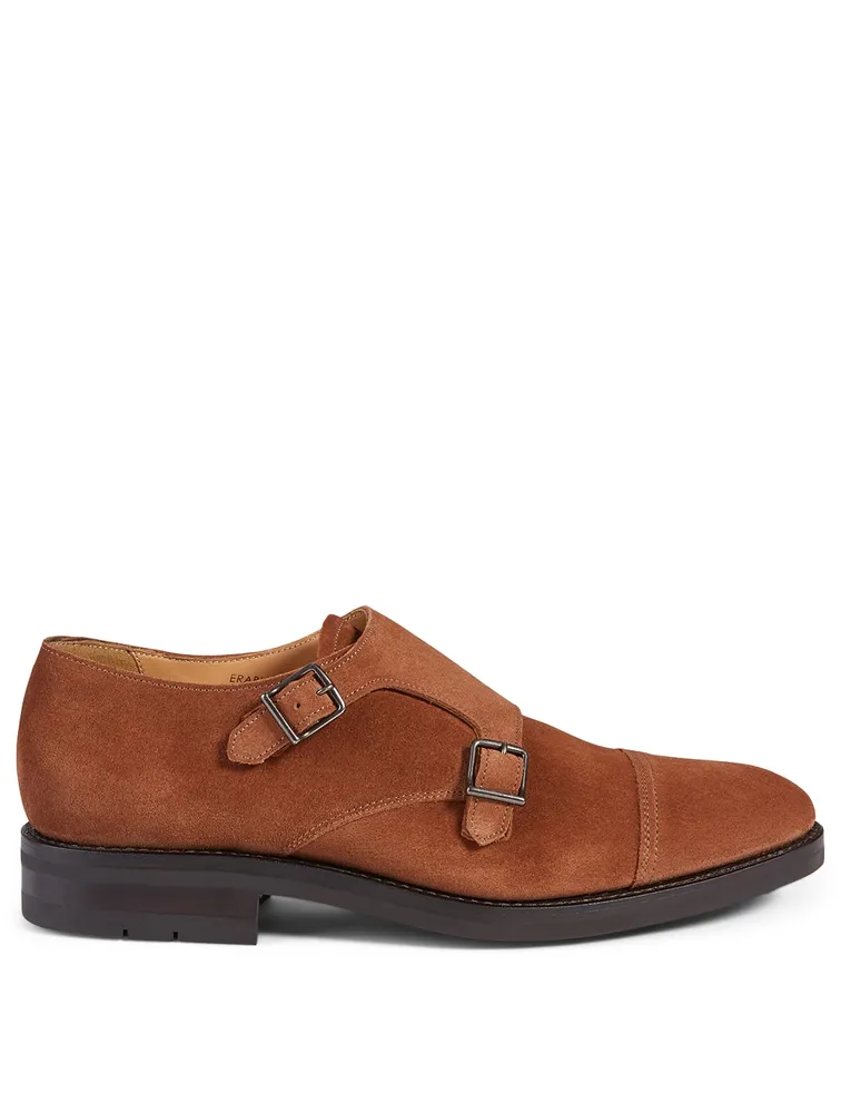 Erable Suede Double Monk-Strap Shoes