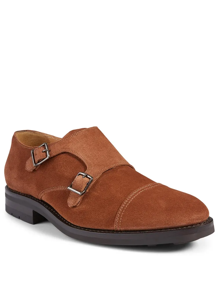 Erable Suede Double Monk-Strap Shoes