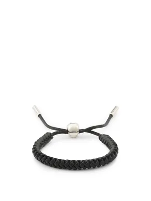 Skull Braided Leather Bracelet