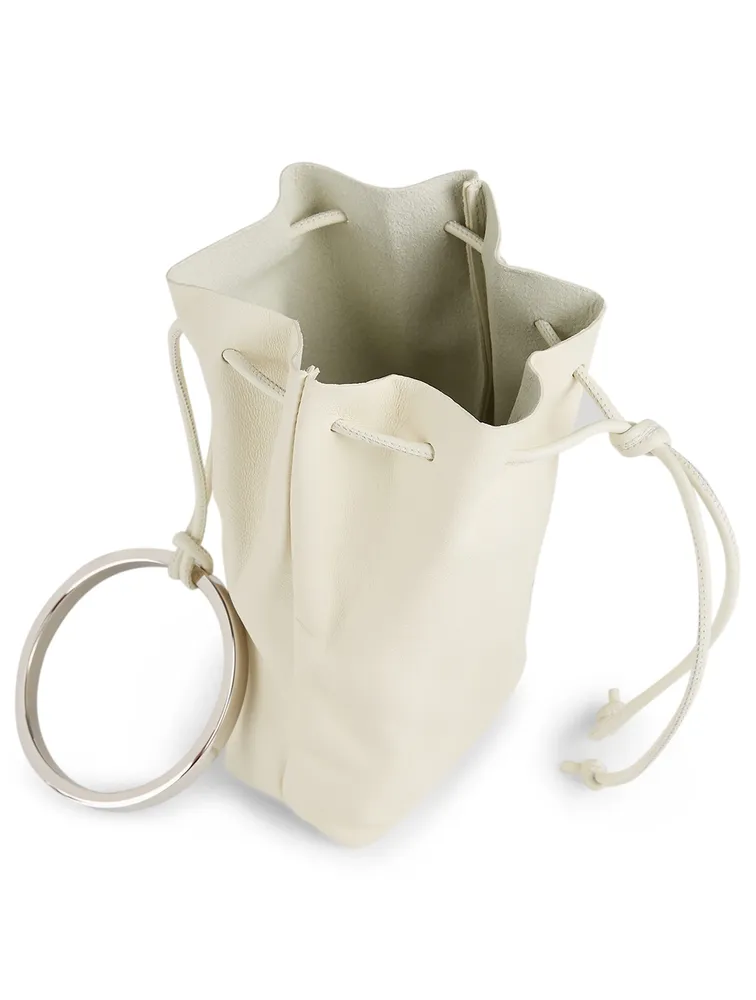 Leather Drawstring Bracelet Bag