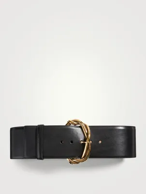 Leather Belt With Wire Buckle
