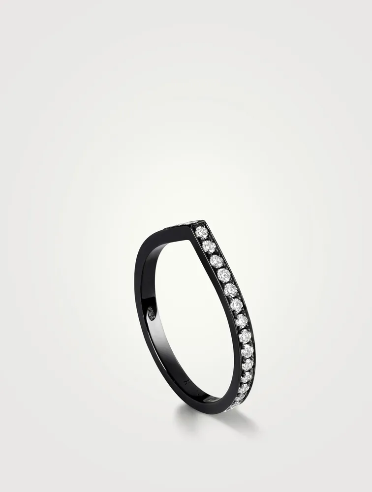 Antifer 18K Black Ring With Diamonds