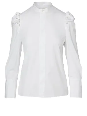Cotton Shirt With Pearls