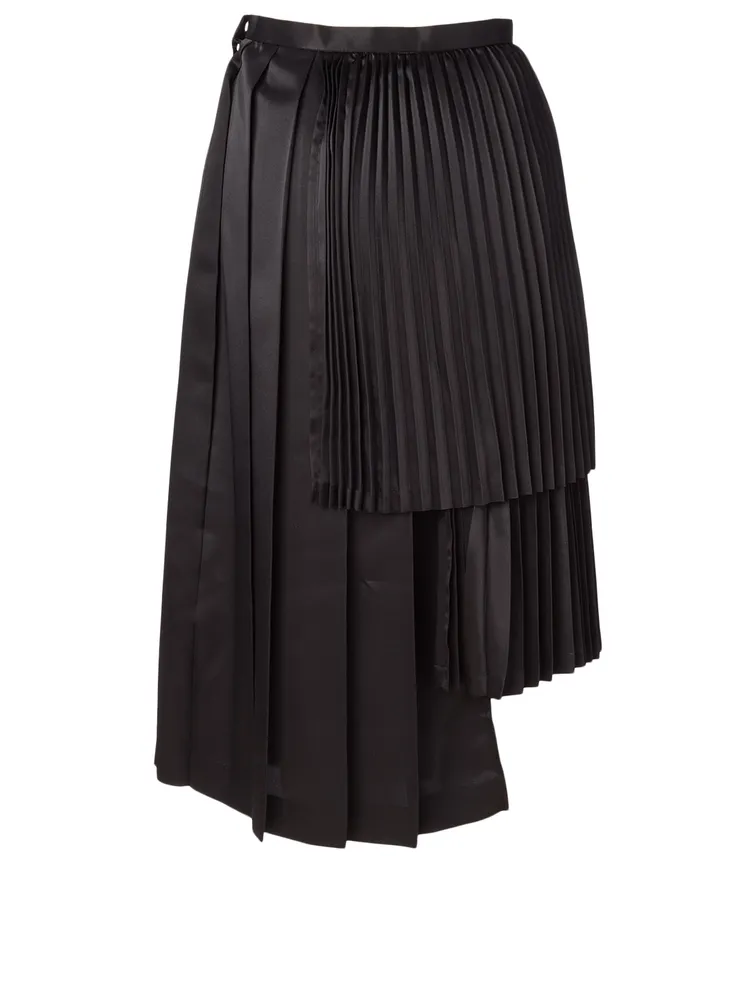 Satin Pleated Skirt