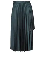 Satin Pleated Skirt