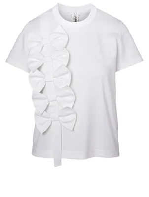 Cotton T-Shirt With Bows
