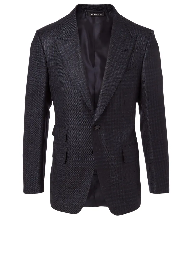 Shelton Wool And Mohair Jacket Check Print