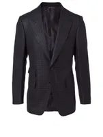 Shelton Wool And Mohair Jacket Check Print