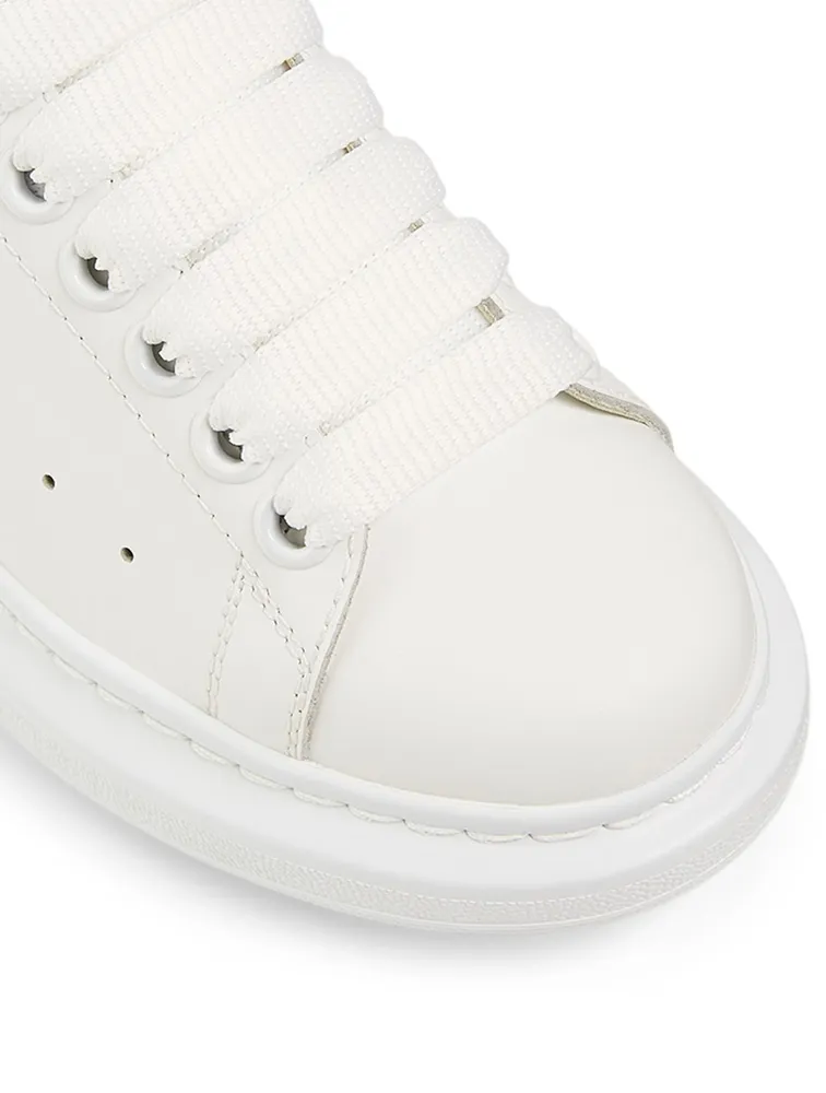 Oversized Leather Sneakers With Reflective Patch