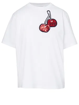T-Shirt With Cherry Embroidery