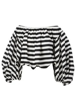 Andros Off-The-Shoulder Top Striped Print