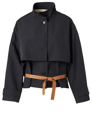 Utility Jacket With Leather Belt