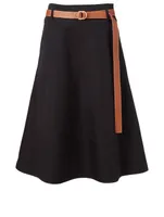 Circular Skirt With Leather Belt