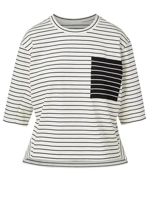 Pocket T-Shirt With Striped Print