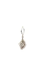 Essentials 18K White Gold Princess Drop Earrings With Diamonds