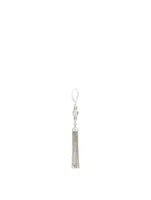 Deco 18K White Gold Tassel Earrings With Diamonds