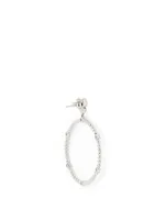 Flapper 18K White Gold Circle Dangle Earrings With Diamonds