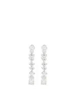 Essentials 18K White Gold Hoop Earrings With Diamonds
