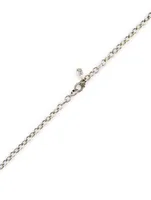 Silver Cross Chain Necklace With Diamonds