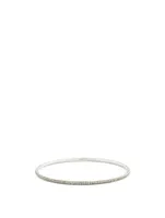 Silver Bangle With Diamonds