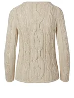Cotton And Silk Cable Knit Sweater
