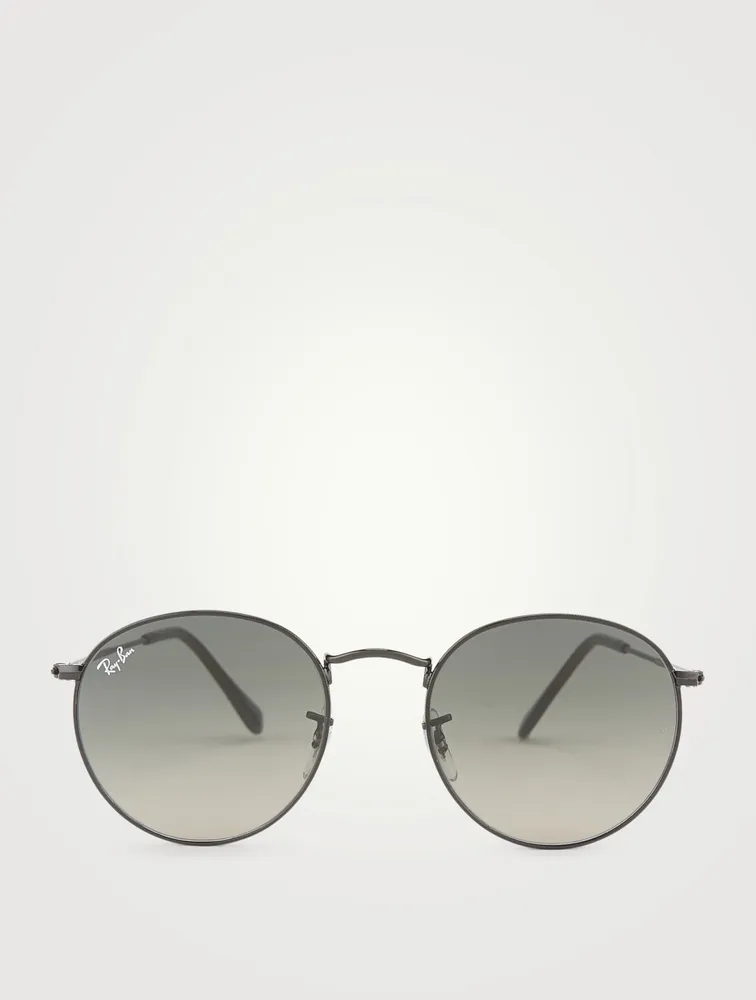 Round Flat Lens Sunglasses