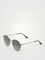 Round Flat Lens Sunglasses