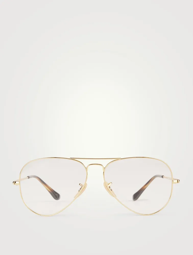 Aviator Optical Glasses With Blue Light Lenses