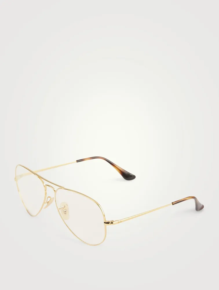 Aviator Optical Glasses With Blue Light Lenses