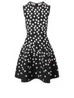 Fit And Flare Dress Polka Dot Print