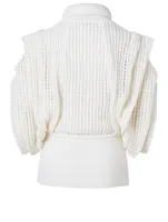 Mesh Sweater With Hang Sleeves