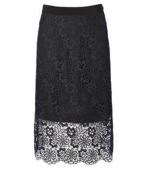 Giupure Lace Midi Skirt