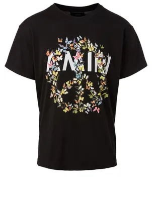 Peace Butterfly Cotton T-Shirt