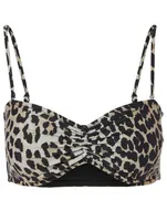 Bandeau Bikini Top Leopard Print