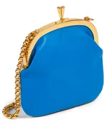 Frame Leather Chain Pouch Bag