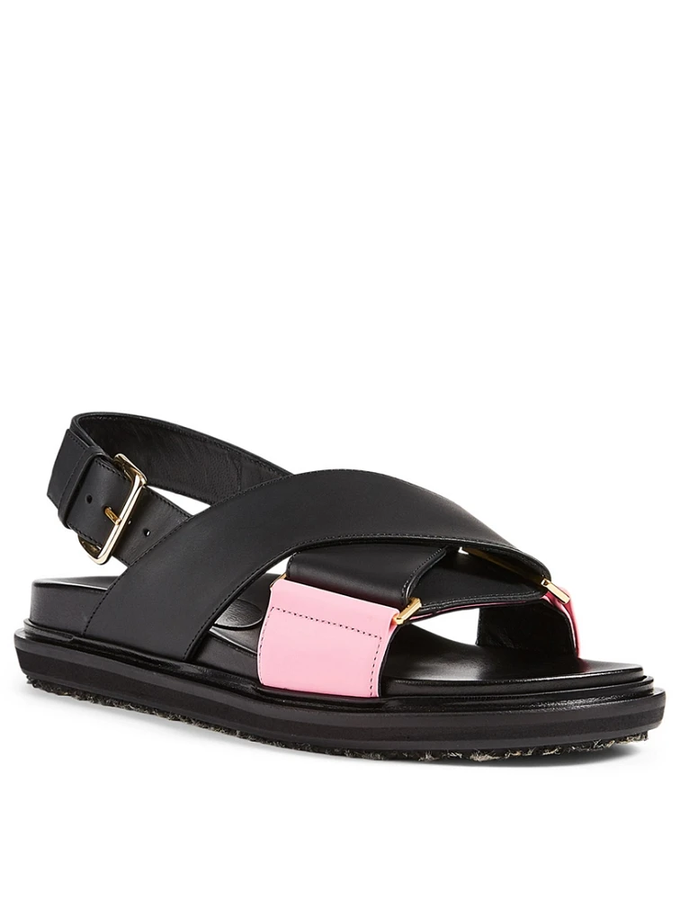 Fussbett Leather Slingback Flat Sandals