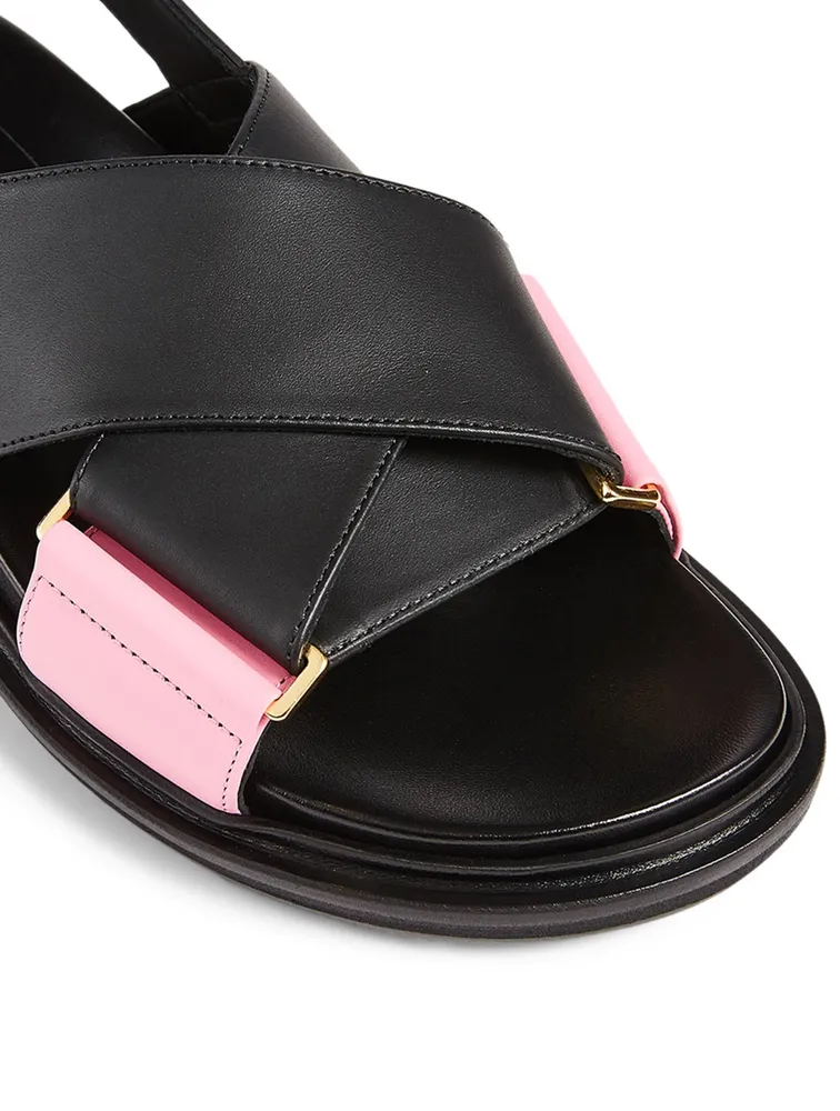 Fussbett Leather Slingback Flat Sandals