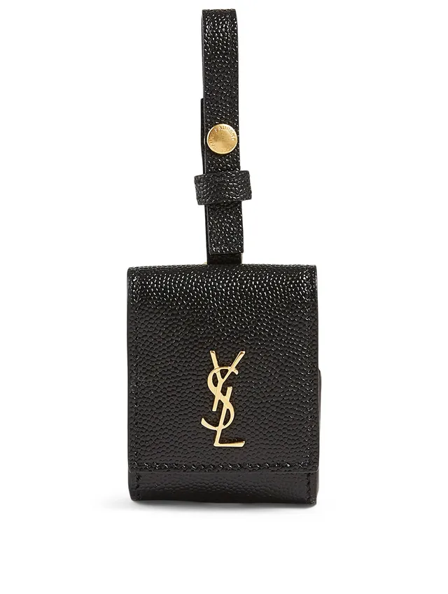 Saint Laurent Gaby Quilted AirPods Case - Neutrals