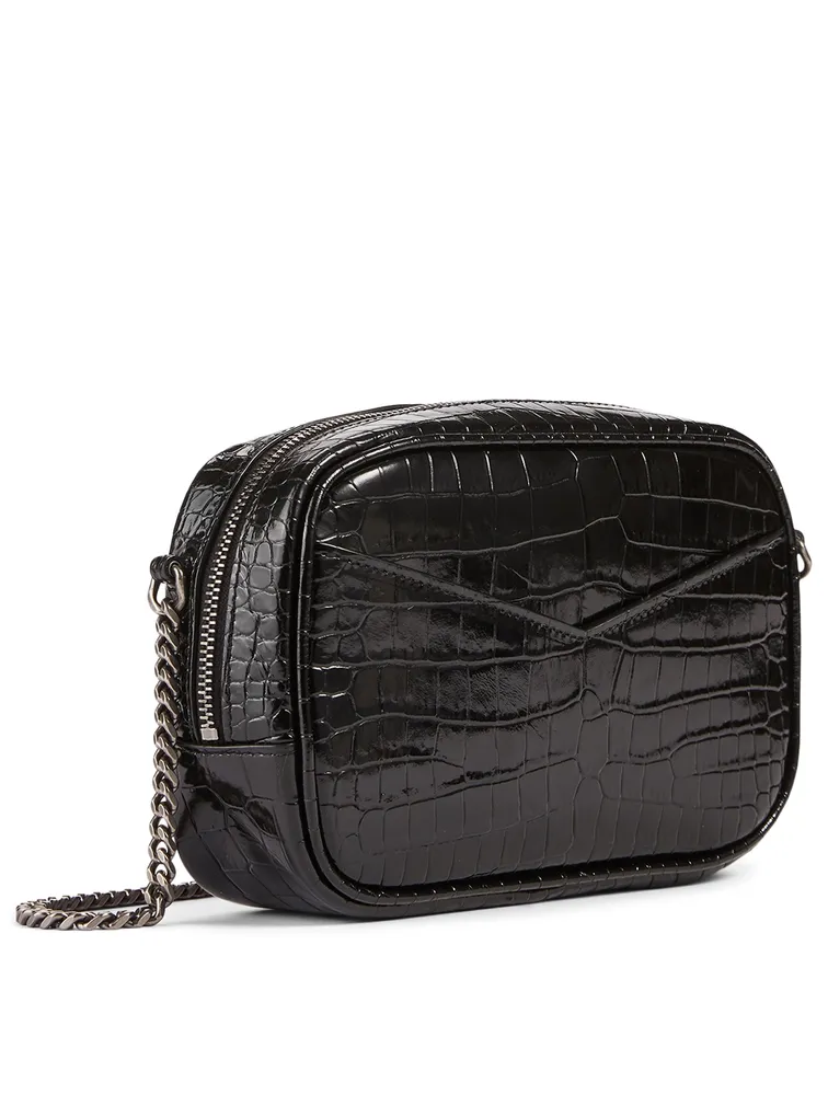 Mini Lou Croc-Embossed Leather Bag