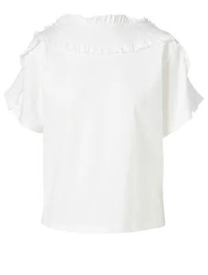 Cotton Smocked T-Shirt