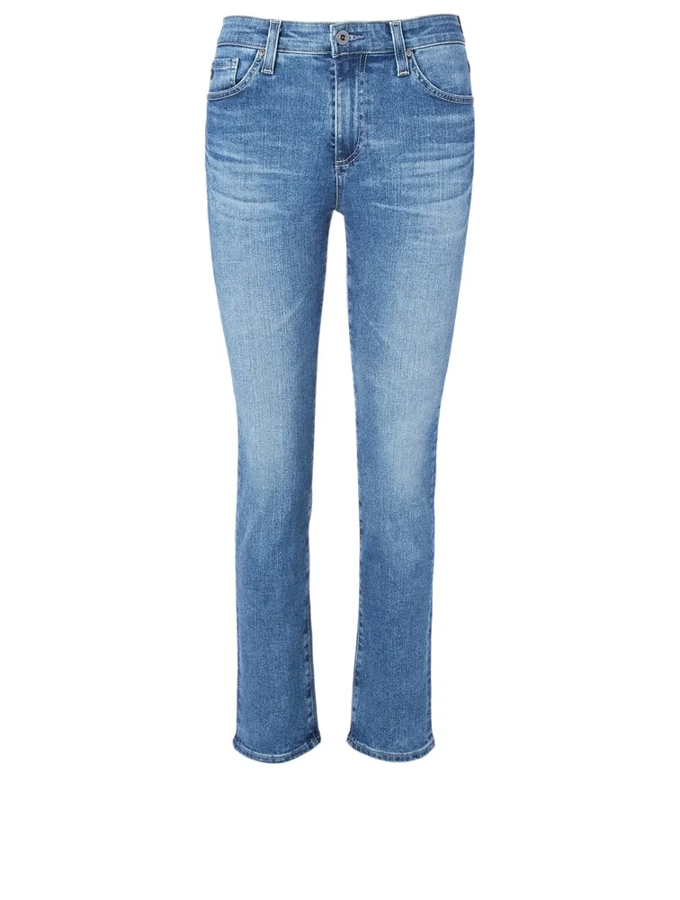 Mari High-Waisted Slim Straight Jeans