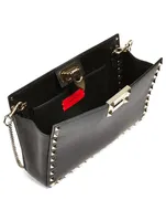 Rockstud Leather Chain Clutch Bag