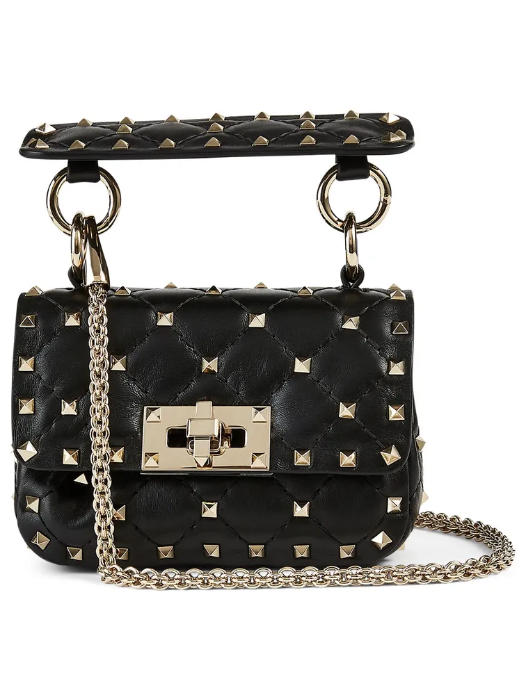 Rockstud Spike Leather Chain Bag