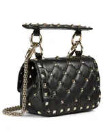 Rockstud Spike Leather Chain Bag