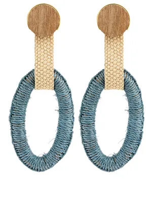 Maguey Oval Hoop Earrings