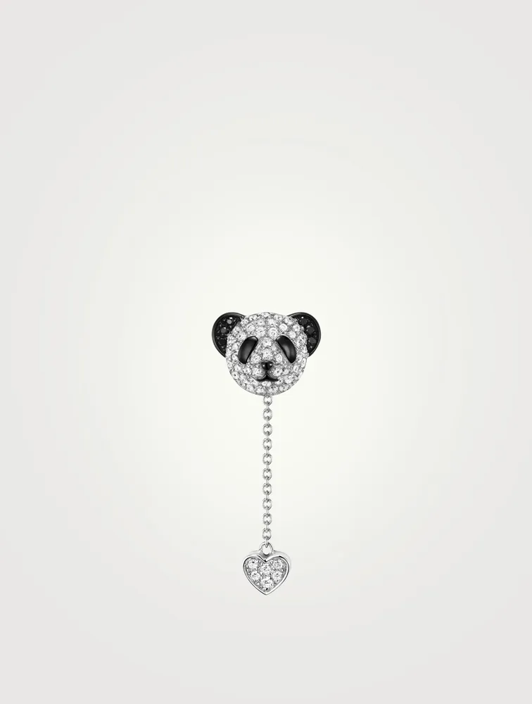 Petite Bo Bo 18K White Gold Earring With Diamonds