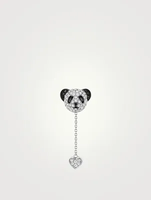 Petite Bo Bo 18K White Gold Earring With Diamonds